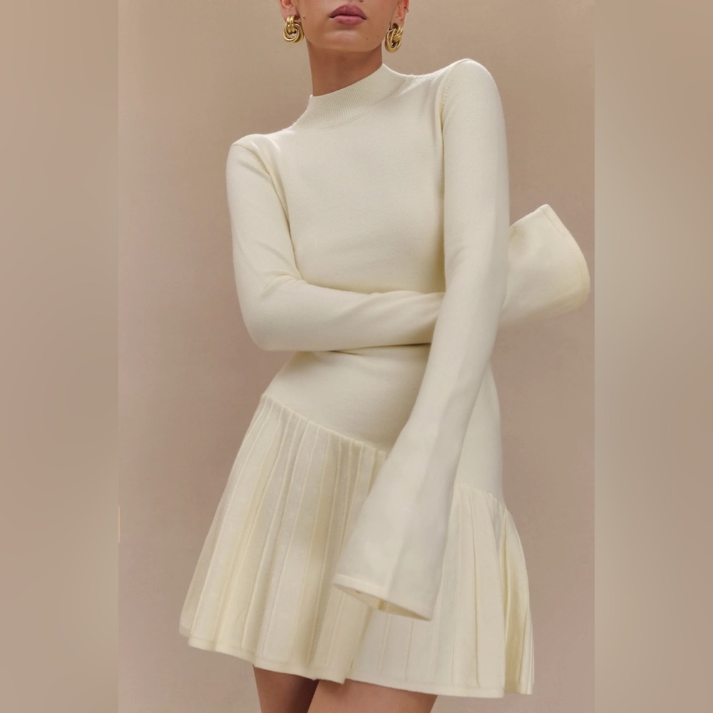 Meshki Cream Mini Dress - Picture 4 of 16